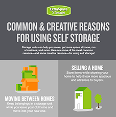 Common Reasons for Using Self Storage infographic thumbnail image